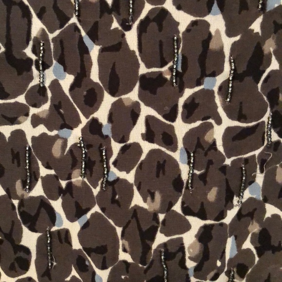 Black print Banana Republic beaded tank top - Picture 4 of 4